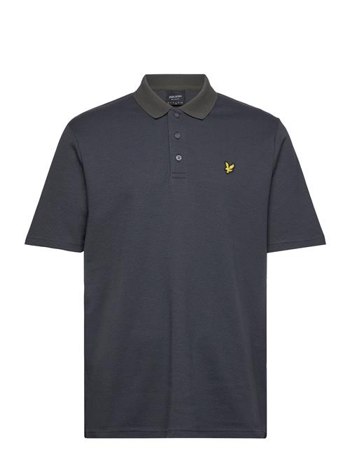 Se Lyle & Scott Tonal Texture Polo Lyle & Scott Grey ved Booztlet