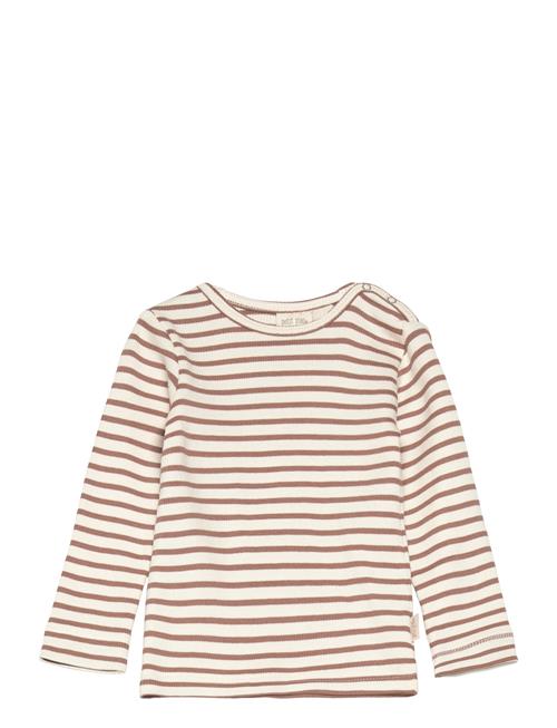 Petit Piao T-Shirt L/S Modal Striped Petit Piao Brown