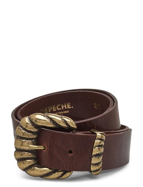 Se DEPECHE Jeans Belt DEPECHE Brown ved Booztlet