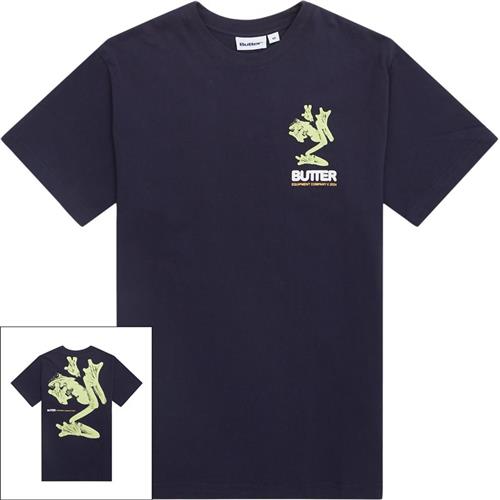 Se Butter Goods Amphibian Tee Navy ved Quint