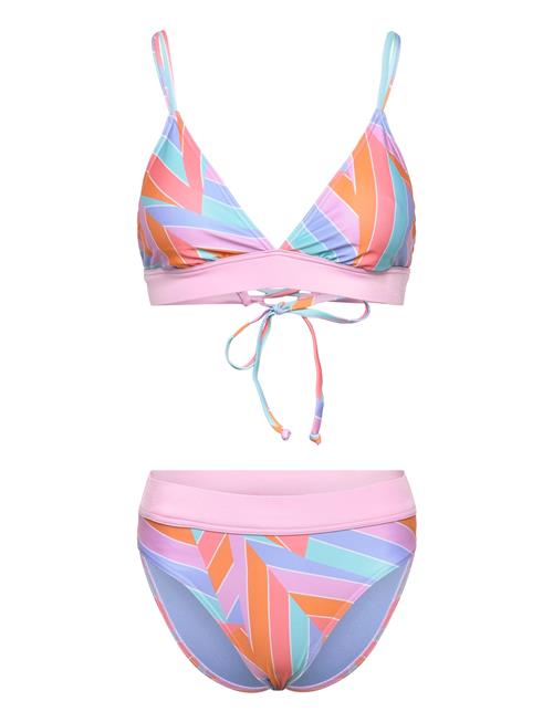 Speedo Womens Printed Banded Triangle 2 Piece Speedo Pink