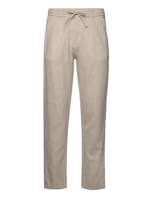 Lindbergh Linen Blend Herringb Pants Lindbergh Beige