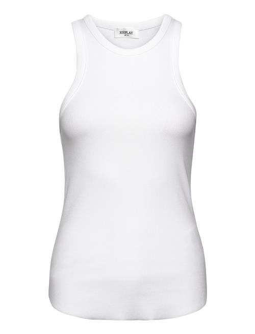 Se Replay Tank Top Slim Replay White ved Booztlet