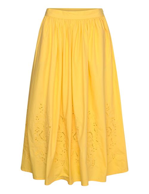 Stella Nova Embroidery Anglaise Midi Skirt Stella Nova Yellow