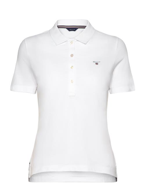 Emb Original Shield Pique Polo GANT White