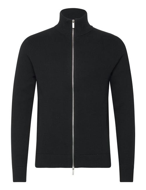 Se Selected Homme Slhdane Ls Knit Structure Full Zip Noos Selected Homme Black ved Booztlet