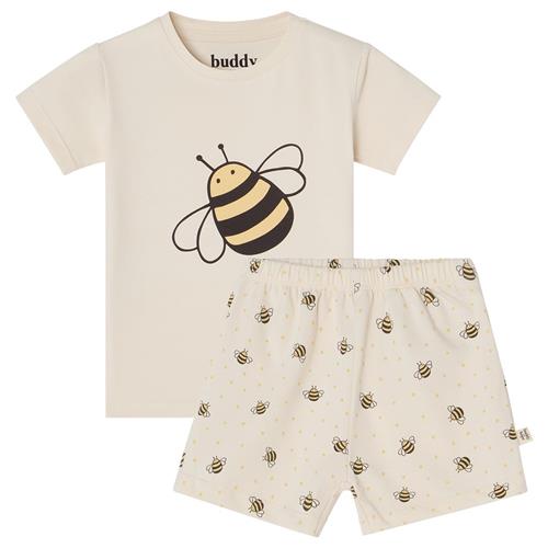 Se Buddy & Hope Molly GOTS Mønstret Pyjamas Med Bier Cremefarvet | Hvid | 86/92 cm ved Babyshop