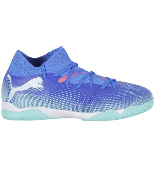 Puma Puma FodboldstÃ¸vler - Future 7 Match It Mid Jr - Bluemazing/Hvid