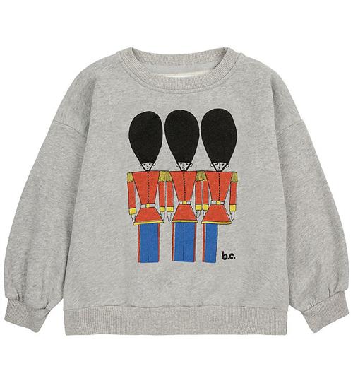 Se Bobo Choses Bobo Choses Sweatshirt - Little Tin Soldiers - Light Heather Gre ved KidsWorld