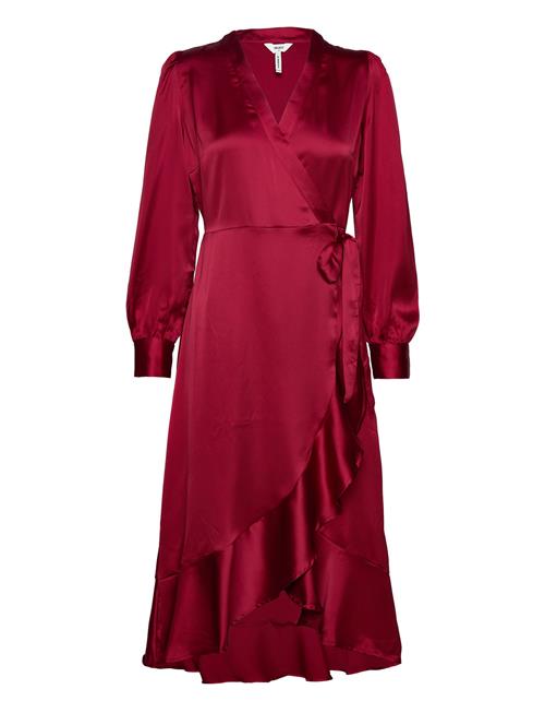 Object Objsateen Wrap Dress A Fair Object Red