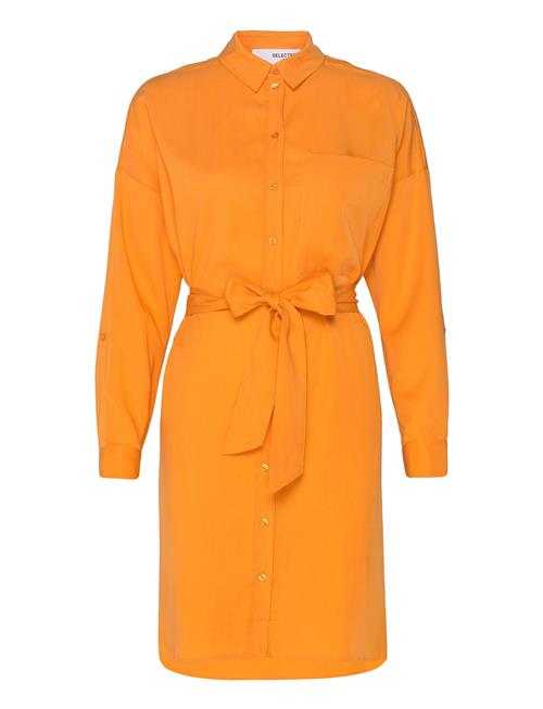 Se Selected Femme Slfkikki-Tonia Ls Short Dress B Selected Femme Orange ved Booztlet