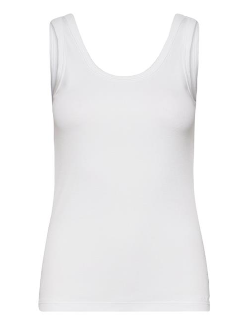 Se GANT Slim Ribbed Tank Top GANT White ved Booztlet