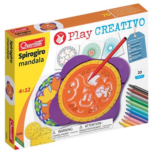 Se Quercetti Spirogiro Mandala Håndværkssæt | Rød | 3-6 ved Babyshop