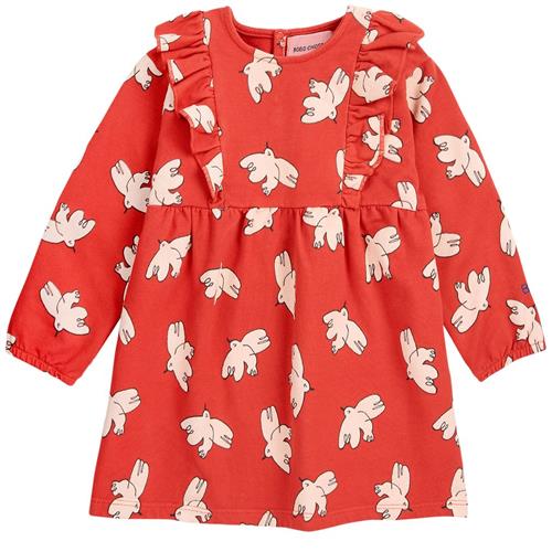 Bobo Choses Freedom Bird Mønstret Baby-kjole Rød | Rød | 12 months