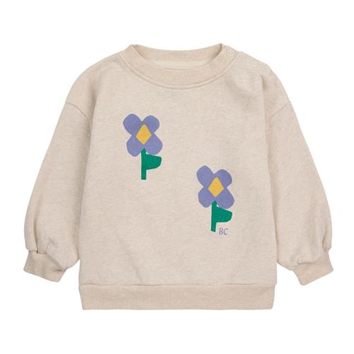 Bobo Choses Pansy Flower Baby Sweatshirt Naturhvid | Beige | 12 months