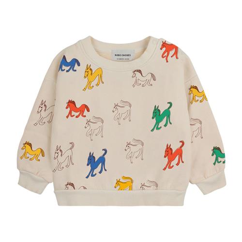 Se Bobo Choses Wonder Horse Mønstret Baby Sweatshirt Naturhvid |  | 12 months ved Babyshop