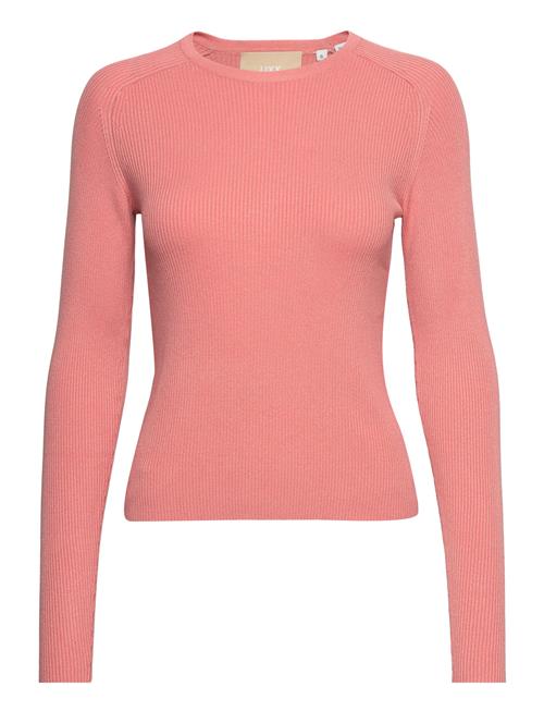 Se JJXX Jxtaya Ribbed Crew Neck Knit Noos JJXX Pink ved Booztlet