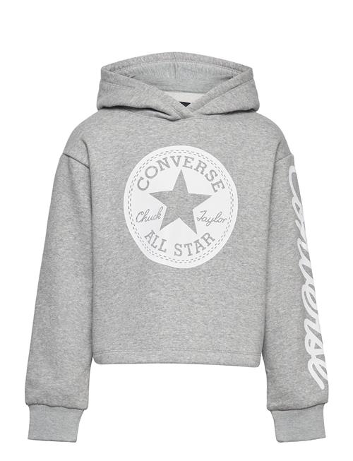 Converse Converse Signature Cropped Hoodie Converse Grey