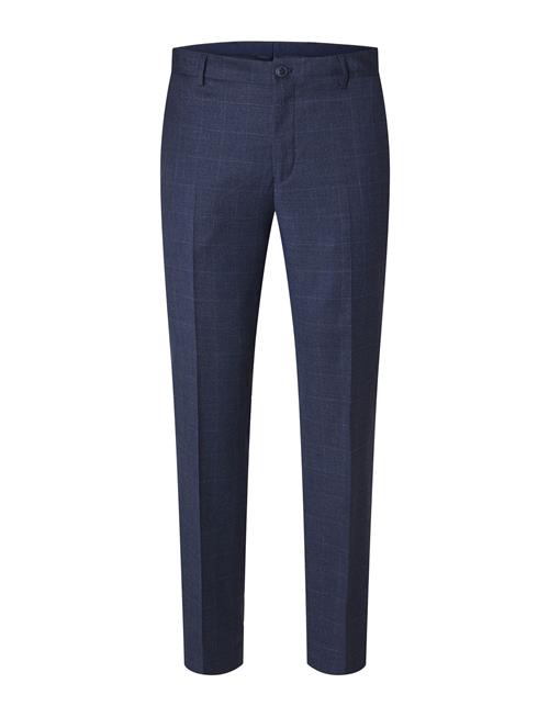 Se Selected Homme Slhslim-Neil Dark Blue Check Trs Noos Selected Homme Blue ved Booztlet