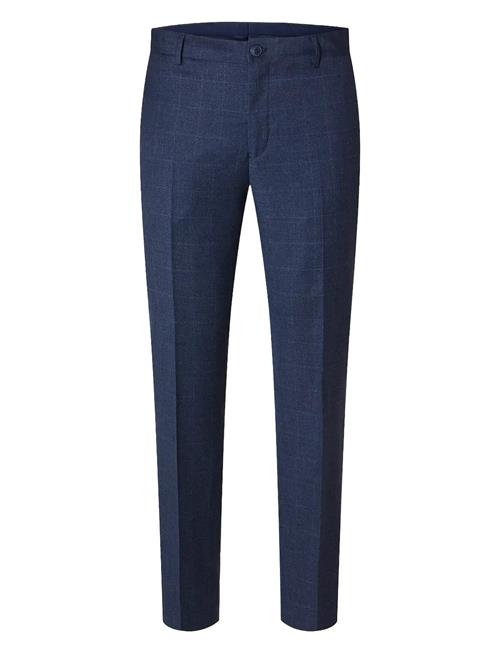 Slhslim-Neil Dark Blue Check Trs Noos Selected Blue
