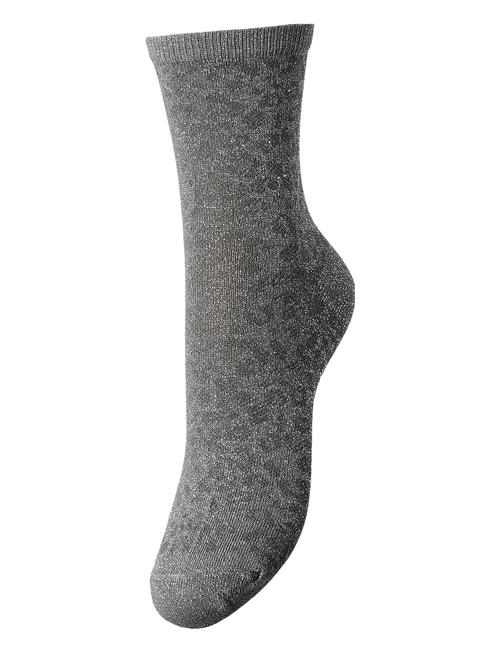 Pieces Pcsebby Glitter Long Aop Socks Noos Pieces Grey