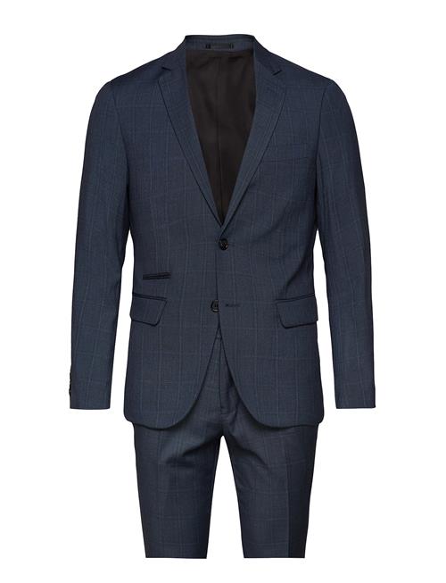 Lindbergh Checked Mens Suit Lindbergh Blue