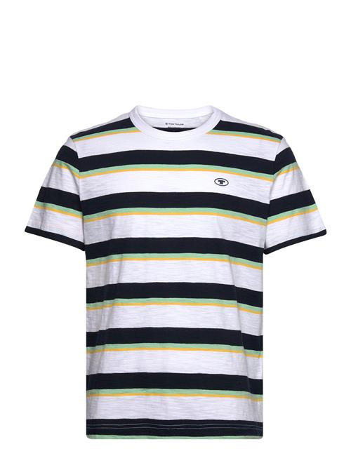 Se Tom Tailor Striped T-Shirt Tom Tailor White ved Booztlet