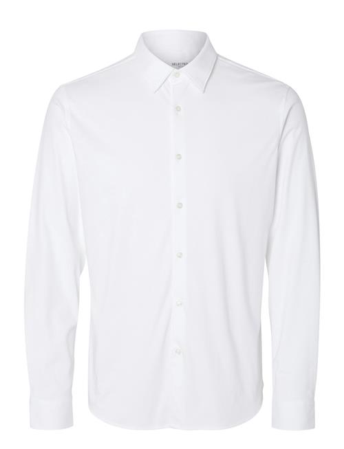 Selected Homme Slhslim-Jersey Shirt Ls Noos Selected Homme White