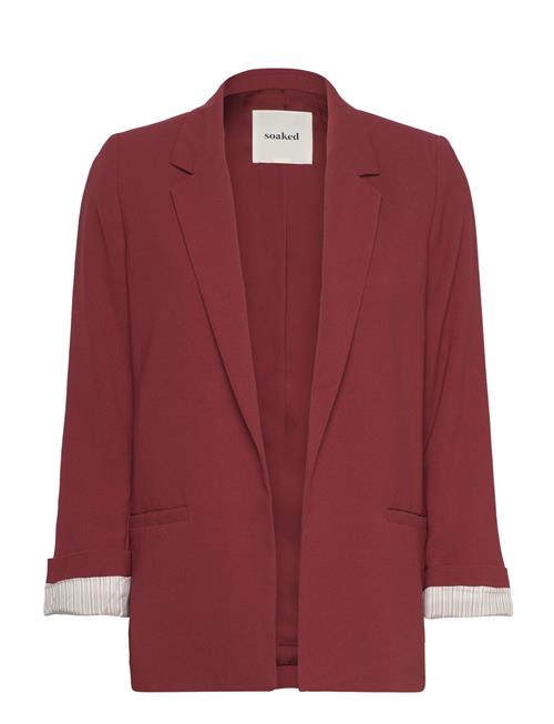 Slshirley Fold-Up Blazer Soaked In Luxury Burgundy