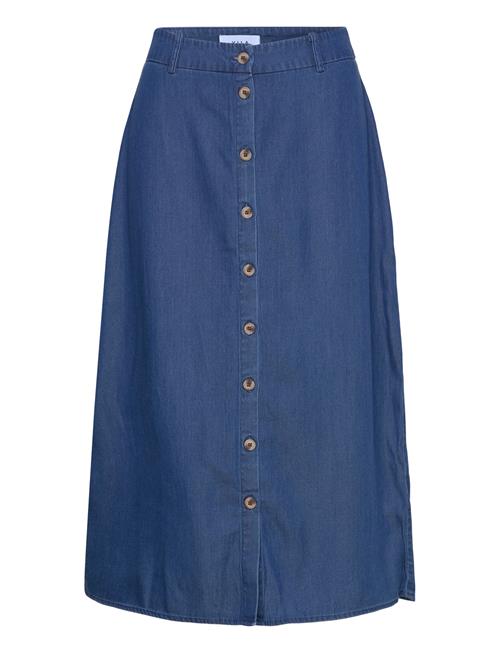 Vibista Midi Skirt Vila Blue