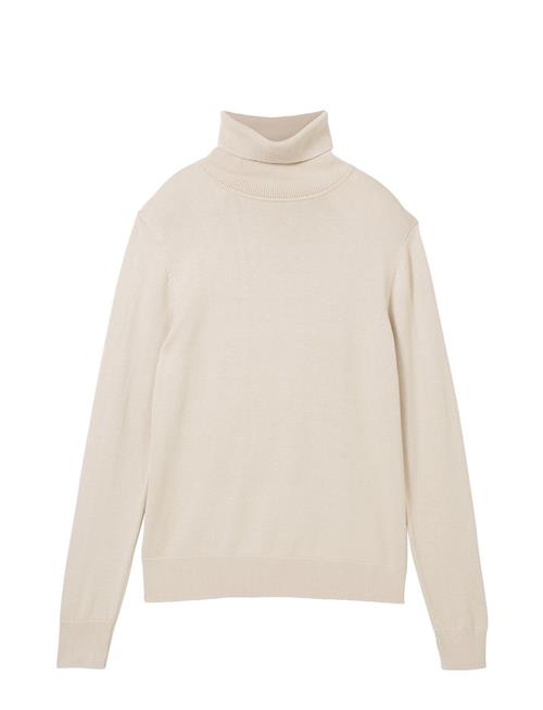 Se Tom Tailor Knit Basic Turtleneck Tom Tailor Beige ved Booztlet