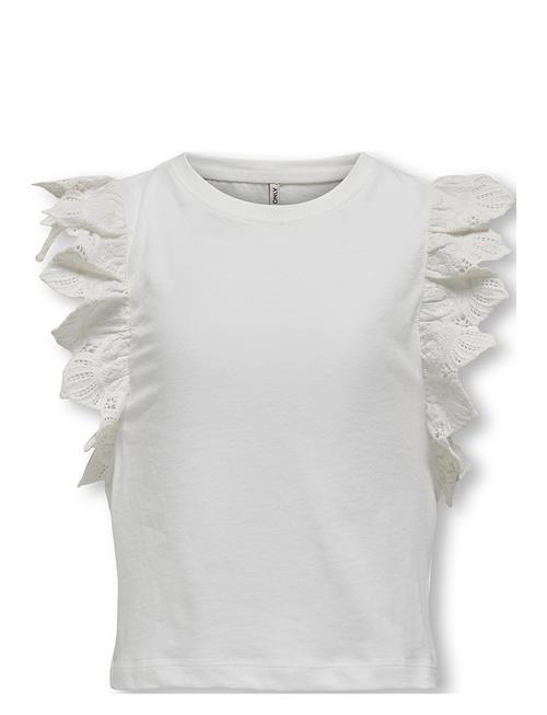 Kids Only Kogbetty Life S/S Frill Top Jrs Kids Only White