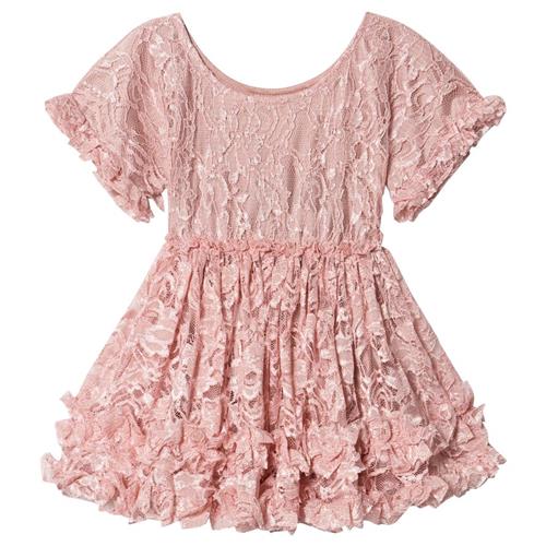 Se DOLLY by Le Petit Tom Lacy Frilly Dress Kjole Pink | Lyserød | Newborn ved Babyshop