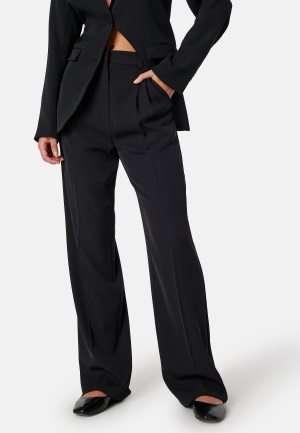 BUBBLEROOM Denice Straight Leg Suit Pants Black 34