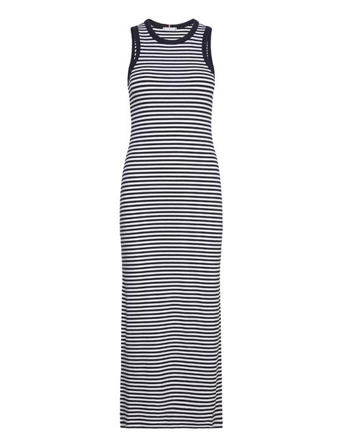 Slim 5X2 Str Rib Midi Dress Ns Tommy Hilfiger Black