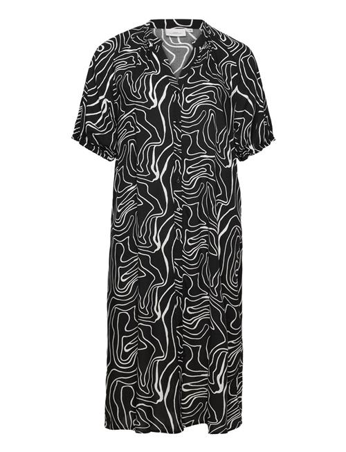 ONLY Carmakoma Cardes Allie S/S Calf Dress Aop ONLY Carmakoma Black