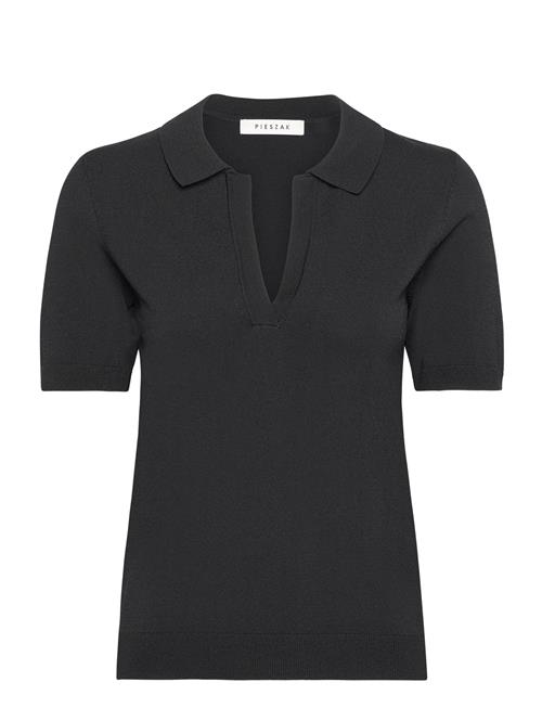 Se Pieszak Pd-Eba Ss Polo Knit Pieszak Black ved Booztlet