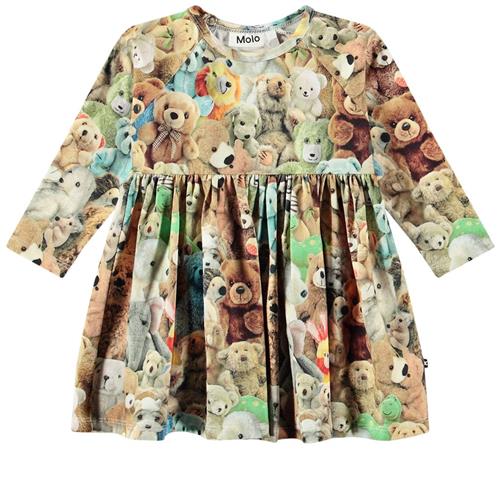 Se Molo GOTS Charmaine Kjole Teddy Friends | Beige | 86 cm ved Babyshop