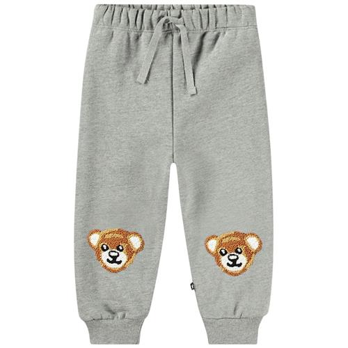 Se Molo GOTS Simeon Joggingbukser Teddy Friend Gray | Grå | 62 cm ved Babyshop