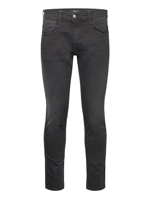 Se Replay Anbass Trousers Slim Hyper Cloud Replay Black ved Booztlet