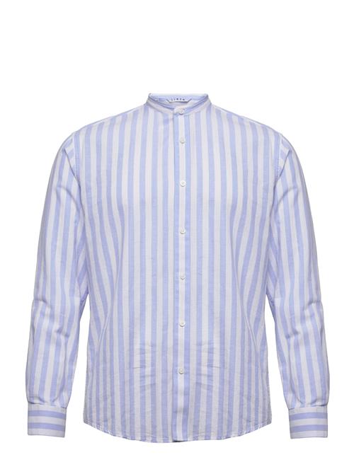 Selected Homme Slhregnew-Linen Shirt Ls Band W Selected Homme Blue