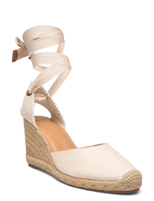 Se Mango Lace-Up Espadrilles Mango Cream ved Booztlet