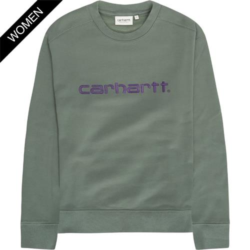 Carhartt Women W Carhartt Sweat I033647 Duck Green/aura