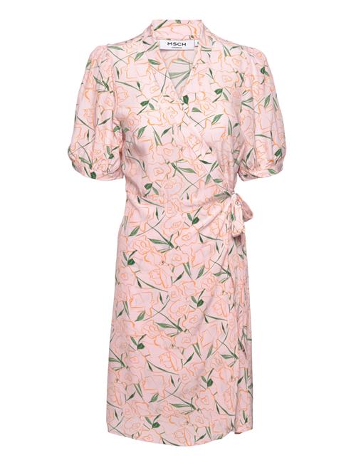 MSCH Copenhagen Mschtenya Lyvia Wrap Dress Aop MSCH Copenhagen Pink