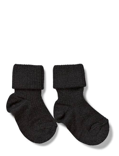 Wool Rib Baby Socks Mp Denmark Black