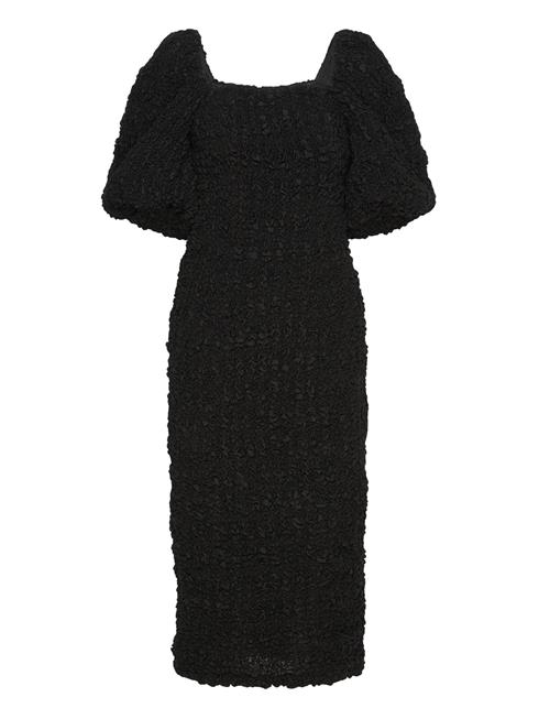 Malina Carli Smocked Midi Dress Malina Black