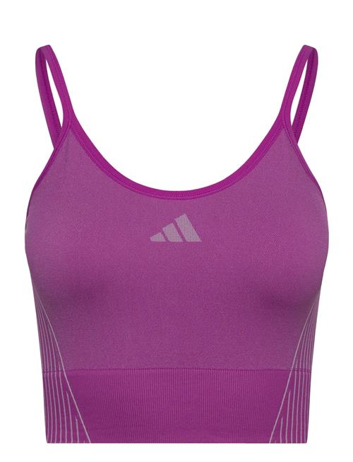 Se adidas Performance Knit Top Adidas Performance Purple ved Booztlet