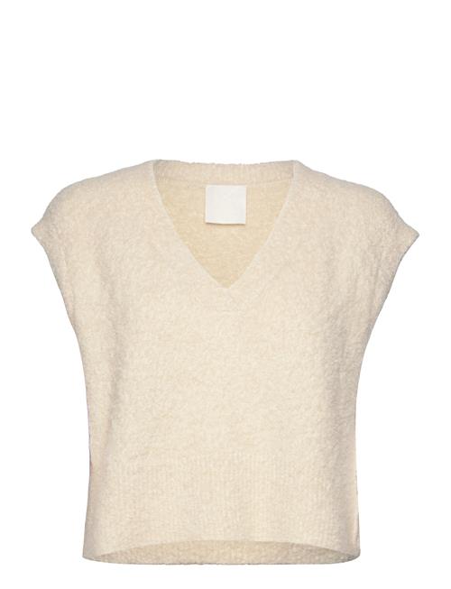 Se Malina Vera Alpaca Knitted Boxy Top Malina Cream ved Booztlet