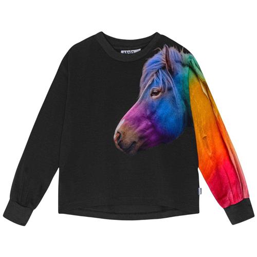 Molo GOTS Reniza Langærmet T-shirt Rainbow Friend | Sort | 104 cm