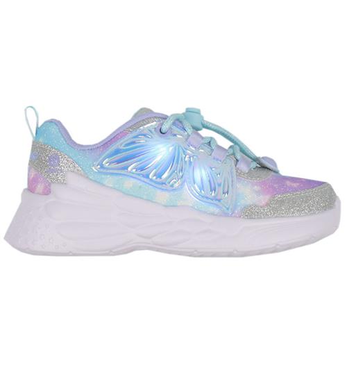 Se Skechers Skechers Sko m. Lys - Dream Racer Wing Brites - Silver Lavender ved KidsWorld